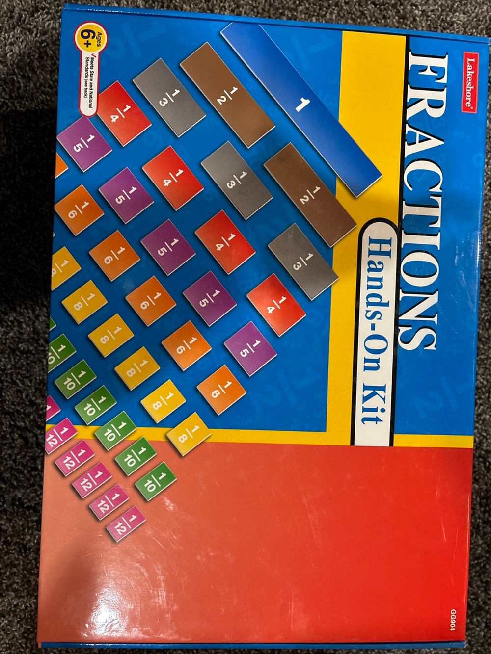 Lakeshore Fractions Hands-On Kit - Colorful Fraction Tiles